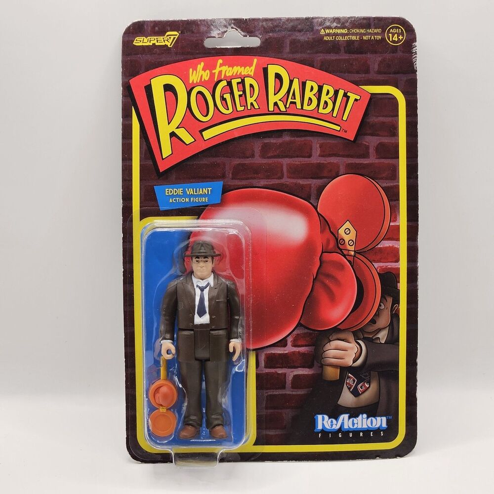 Super7 ReAction  Who Framed Roger Rabbit EDDIE VALIANT 3.75" Action Figure